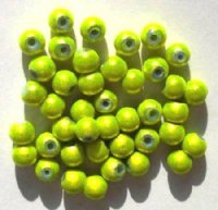 40 6mm Round Lime Miracle Beads